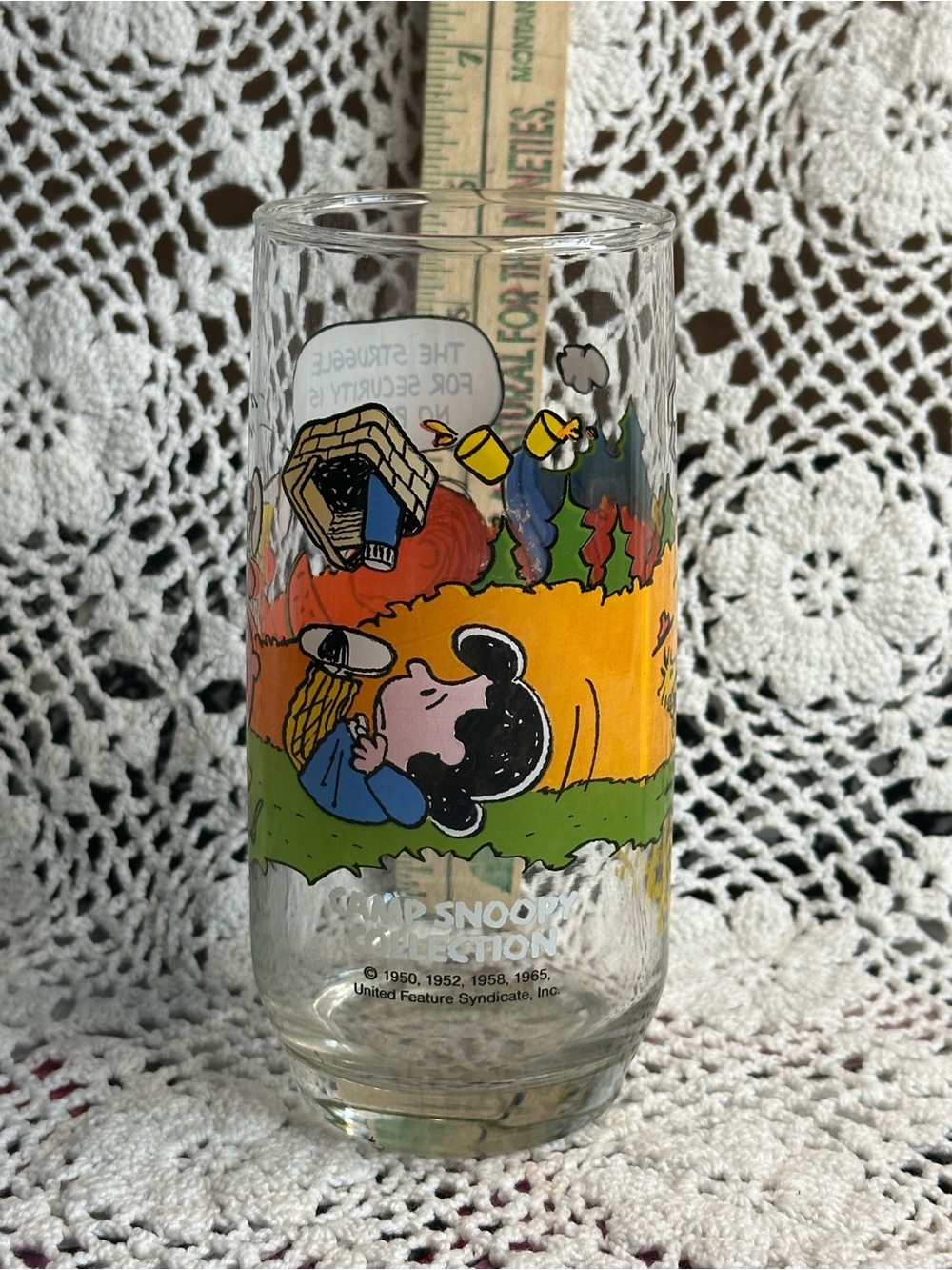 Vintage 1983 McDonald's Peanuts Snoopy Campout Glass